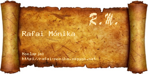 Rafai Mónika névjegykártya